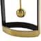 13" Gold Aluminum Tall Clock with Swinging Ball Pendulum